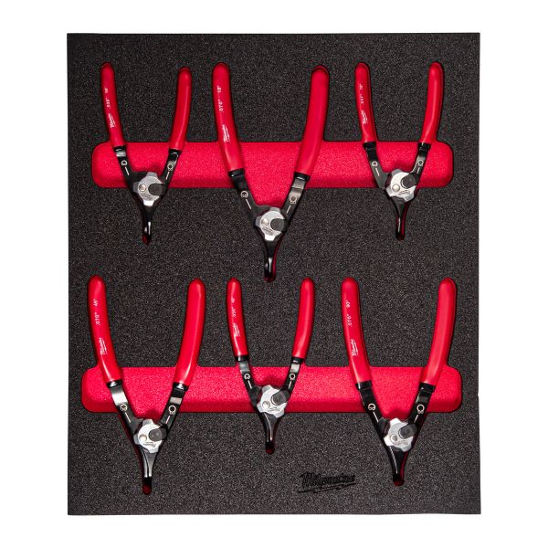 Sicherungsringzangen Einlage 6-teilige Einlage für Werkstattwagen 78 cm / Milwaukee # 4932493633 / E