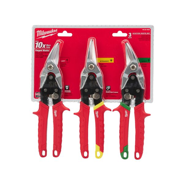 Blechschere Promo-Set 3-teilig / Milwaukee # 48224533 / EAN: 045242503735