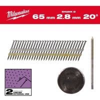 Rundkopf-Nägel für M18FFN21, Ringschaft verzinkt, 20° / Milwaukee# 4932492591.0 Rundkopf-Nägel für M18FFN21, Ringschaft verzinkt, 20° / Milwaukee# 4932492591.0