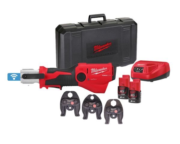 M12™ Akku-Presswerkzeug mit ONE-KEY Akku-Kit-Version, Inklusive 3x M-Profil Pressbacken M12ONEHPT-20