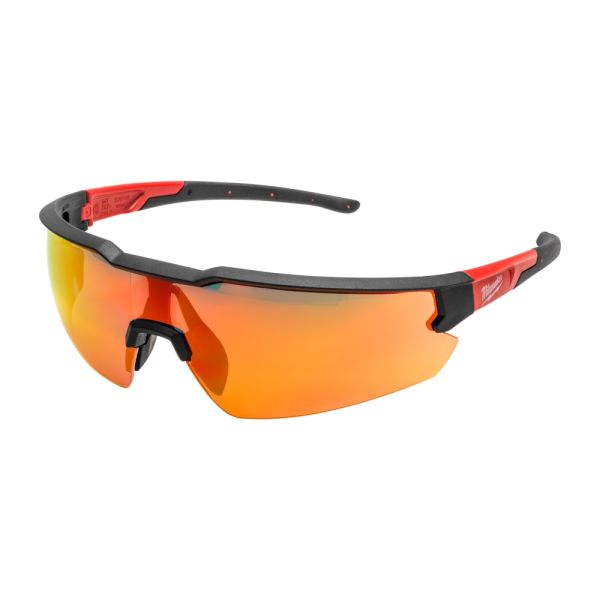 Schutzbrille kratzfest rot verspiegelt / Milwaukee # 4932498548 / EAN: 4058546524173