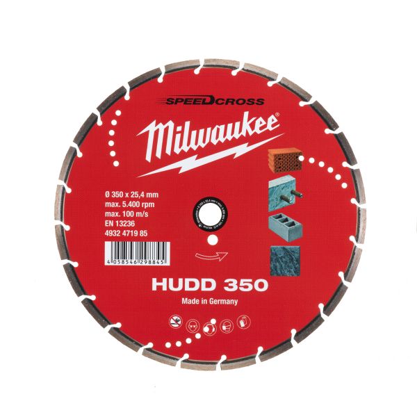 Speedcross Diamanttrennscheibe HUDD für harte Materialien, diverse Grössen / Milwaukee # 4932399819.