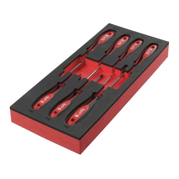 Tri-Lobe Schraubendreher Einlage 7-teilige SL/PH Einlage für Werkstattwagen 78 cm / Milwaukee # 4932