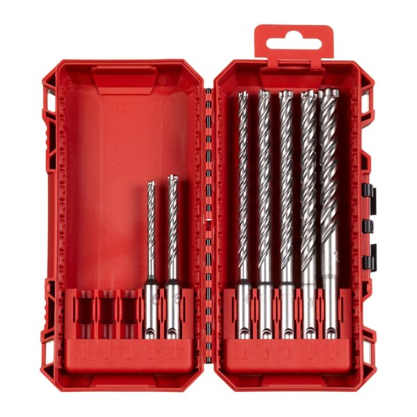 Milwaukee SDS-PLUS MX4™ Hammerbohrer, 7-teiliges Set #1 (Ø5/6x115mm,Ø6/8/8/10/12 x165 mm)