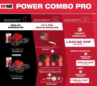 Milwaukee Power Combo Pro 3: Energieset, Bandmass, Wasserwaage, Schnittschutzhandschuhe und 3 Geräte Milwaukee Power Combo Pro 3: Energieset, Bandmass, Wasserwaage, Schnittschutzhandschuhe und 3 Geräte