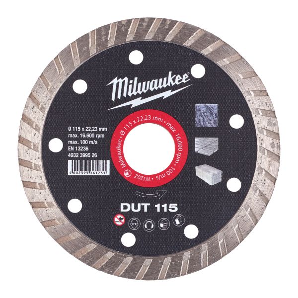Diamanttrennscheibe DUT Universal geschlossen, diverse Grössen / Milwaukee # 4932399526.0