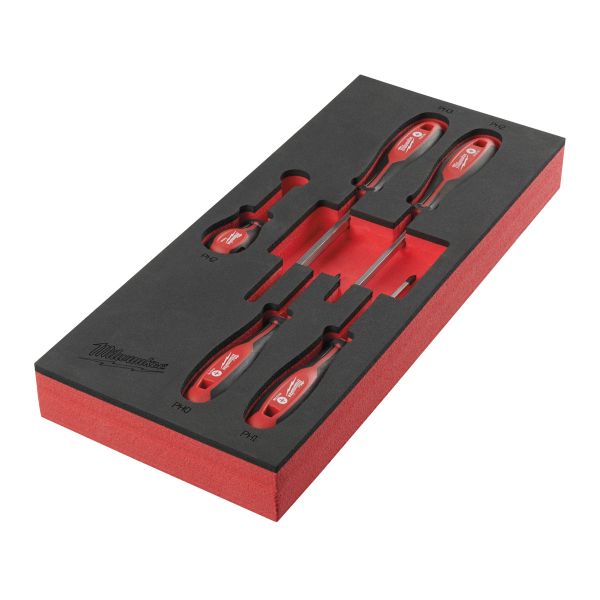 Tri-Lobe Schraubendreher Einlage 5-teilige PH Einlage für Werkstattwagen 78 cm / Milwaukee # 4932492