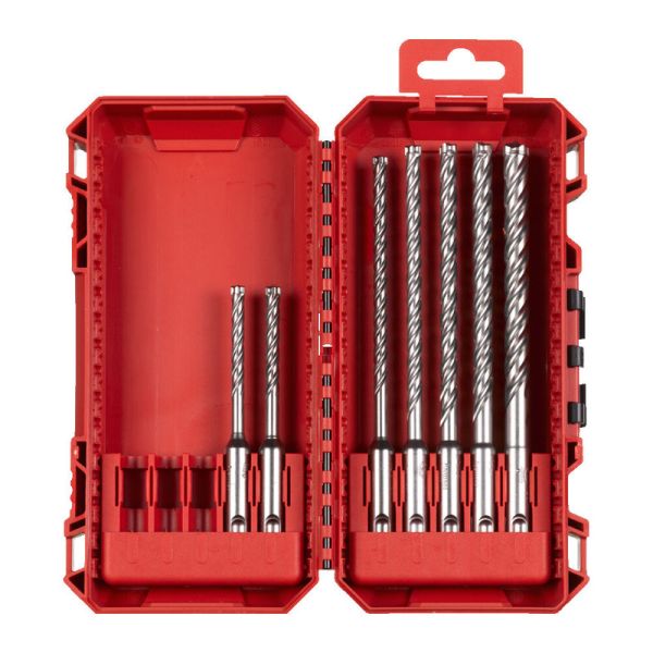 Milwaukee SDS-PLUS MX4™ Hammerbohrer, 7-teiliges Set #2 (Ø5,5/6x115mm,Ø5/5,5/6/8/10x165 mm)