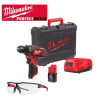 AKTIONSSET M12BDD-0X, 1 x M12B2, 1 x C12C, Schutzbrille PerfectMatch / Millwaukee# 4933479439 AKTIONSSET M12BDD-0X, 1 x M12B2, 1 x C12C, Schutzbrille PerfectMatch / Millwaukee# 4933479439
