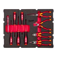 VDE Zangen und VDE Schraubendreher Einlage 10-teilige Einlage für PACKOUT™ Koffer mit Schubladen / M VDE Zangen und VDE Schraubendreher Einlage 10-teilige Einlage für PACKOUT™ Koffer mit Schubladen / M