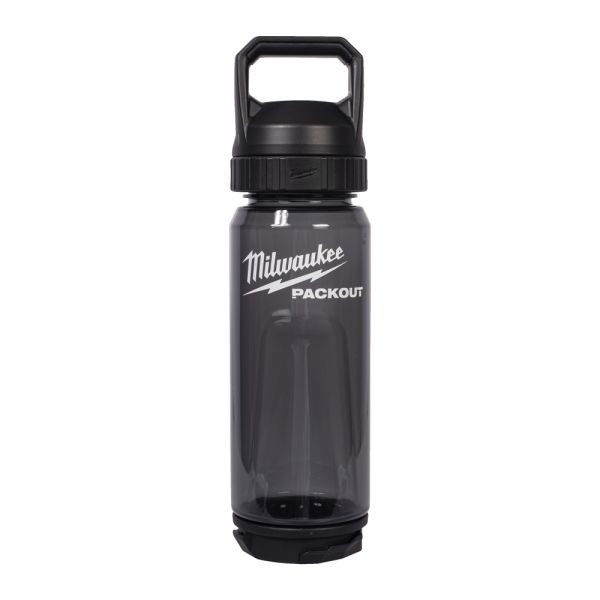 PACKOUT Kunststoff-Trinkflasche 740 ml, schwarz / Milwaukee # 4932498639 / EAN: 4058546525088